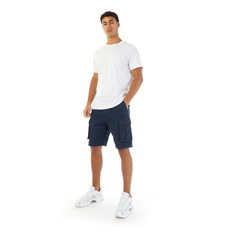 Closure London Heren Utility Cargo Shorts Marineblauw - Afbeelding 4