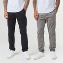 Closure London Męskie Two Pack Classic Spodnie Materiałowe Multis