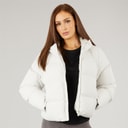 Closure London Damen Storm Manschette Kurze Steppjacke Stein