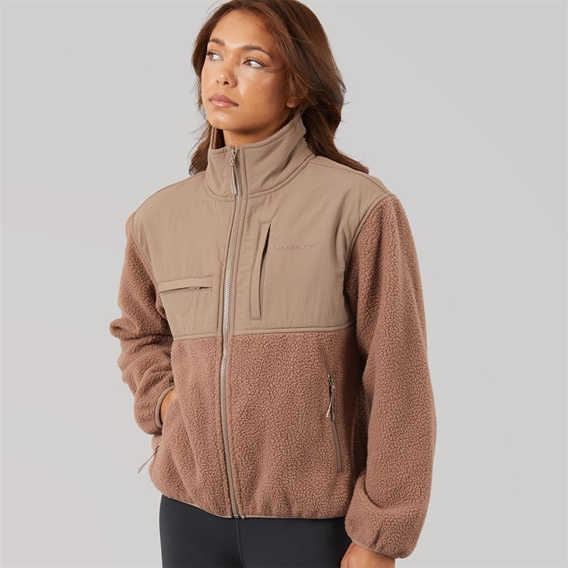 Closure London Veste technique en borg Femme Moka - Image 3