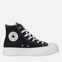 Converse Dames Chuck Taylor All Star Lift Platform Embroidered Crystals Hoge sneakers Zwart