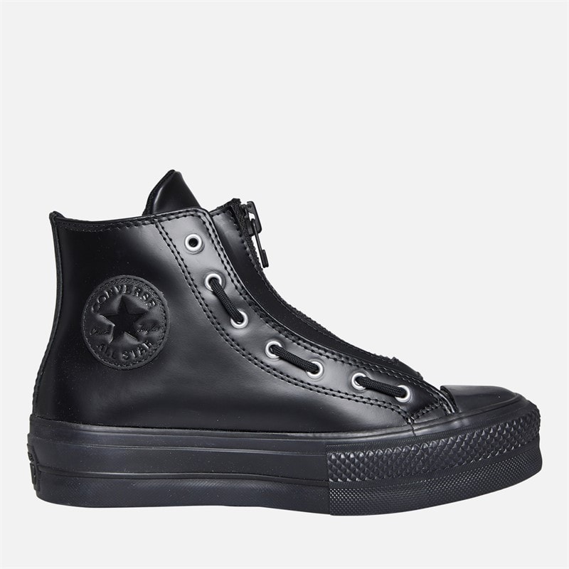 Converse Dames Chuck Taylor All Star Lift Hi Platform Leren Sneakers Zwart / Total Eclipse / Zwart