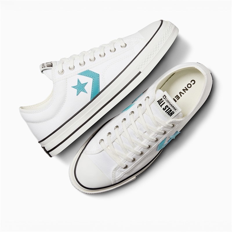 Converse Star Player 76 Ox Sneakers Wit / Ocean Drip / Zwart - Afbeelding 4