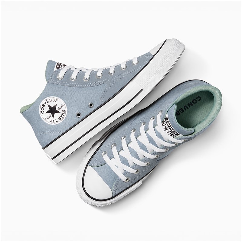 Converse Heren Chuck Taylor All Star Malden Street Mid Canvas En Suède Sneakers Wet Stone/White/Black - Afbeelding 4