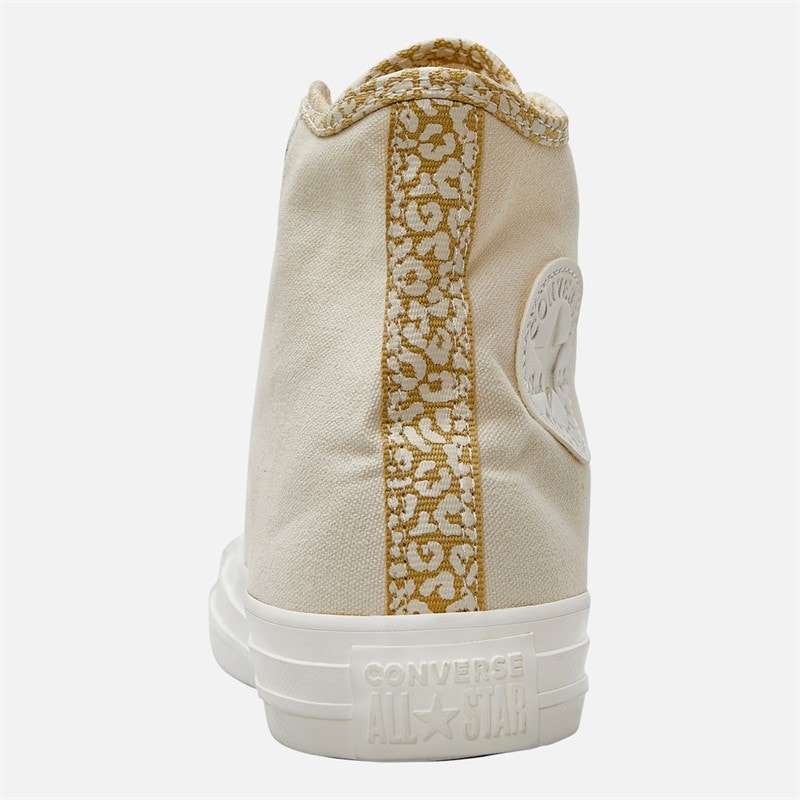 Converse Dames Chuck Taylor All Star Hi Leopard Sneakers Natural Ivory/Light Gold/Egret - Afbeelding 3