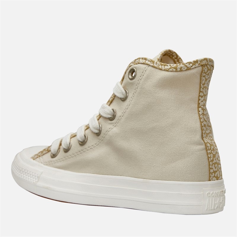 Converse Dames Chuck Taylor All Star Hi Leopard Sneakers Natural Ivory/Light Gold/Egret - Afbeelding 5