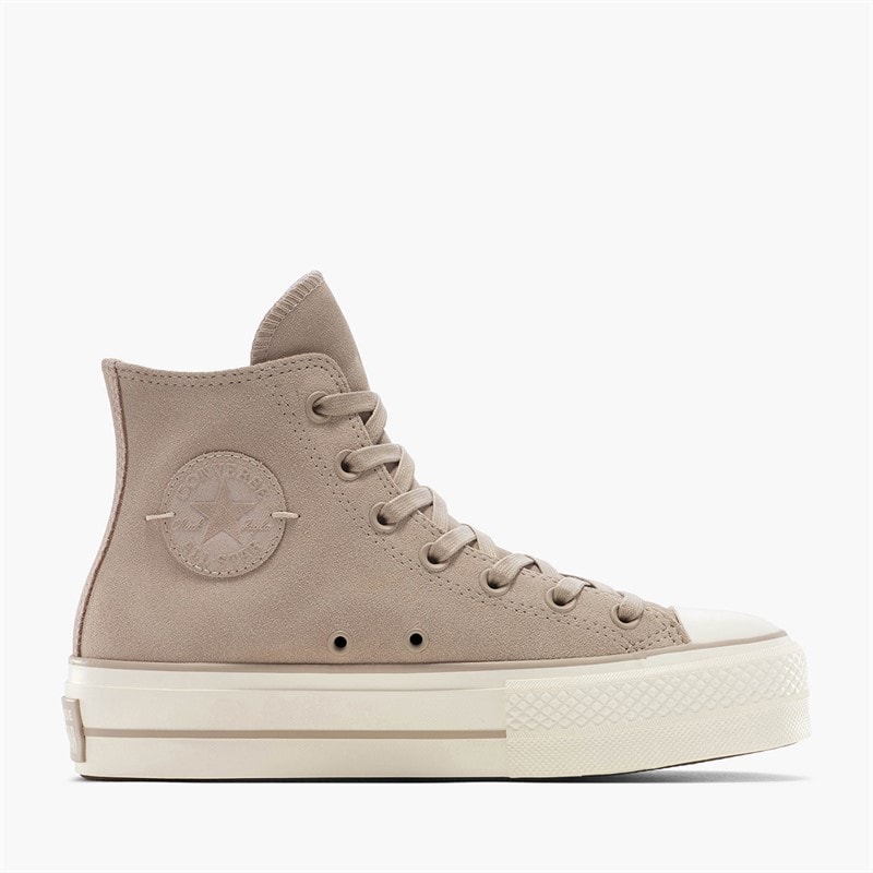 Converse Dames Chuck Taylor All Star Hi Lift Platform Suede Sneakers Papyrus/Papyrus/Egret - Afbeelding 1