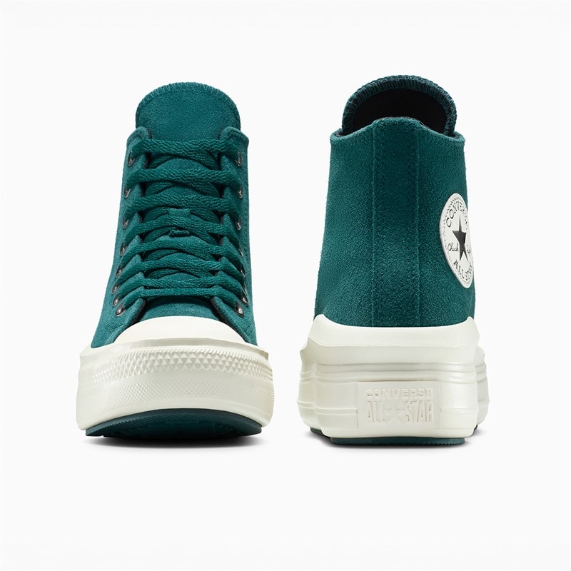 Converse Dames Chuck Taylor All Star Move Platform Suède Sneakers Darkly Jaded/Egret/Zwart - Afbeelding 3