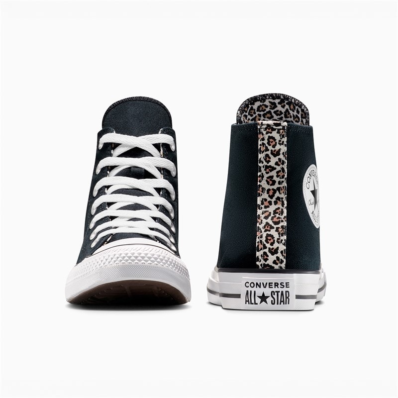Converse Chuck Taylor All Star Hi Luipaard Sneakers Zwart/Coastal Dune/Egret - Afbeelding 3