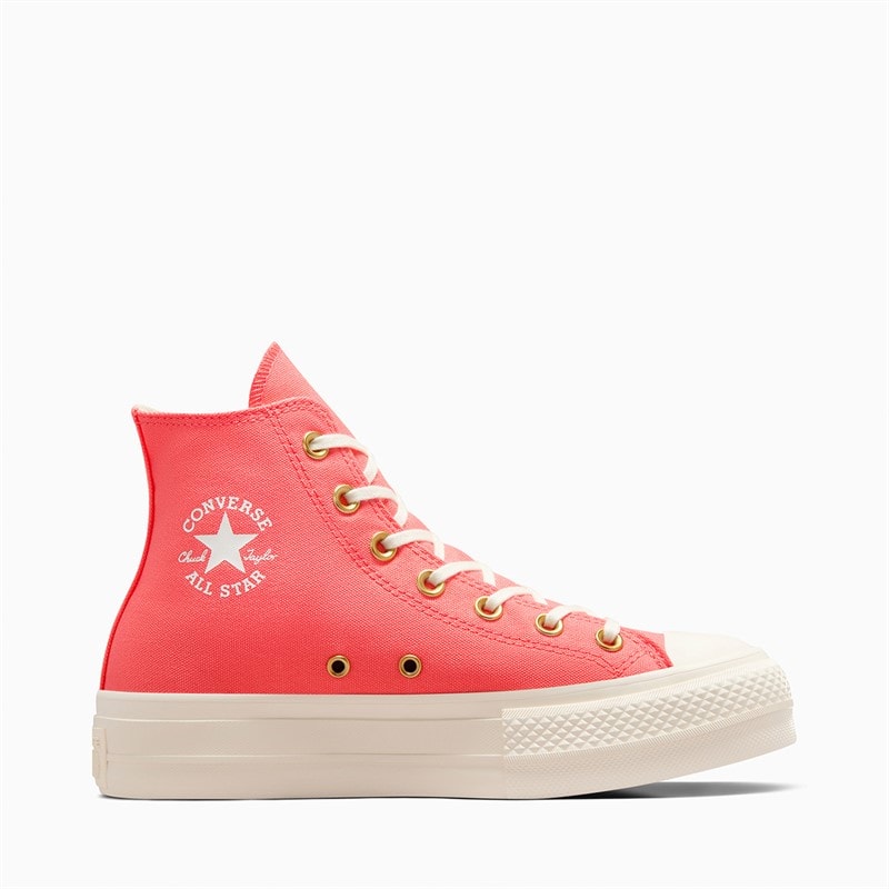 Converse Dames Chuck Taylor All Star Hi Lift Platform Sneakers Watermelon Slushy/Egret/Wit