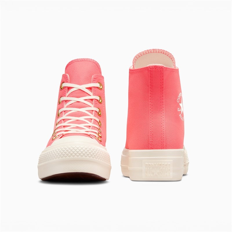 Converse Chuck Taylor All Star Hi Lift platformowe sneakersy dla niej kolor Watermelon Slushy/Egret/Biały – zdjęcie  3