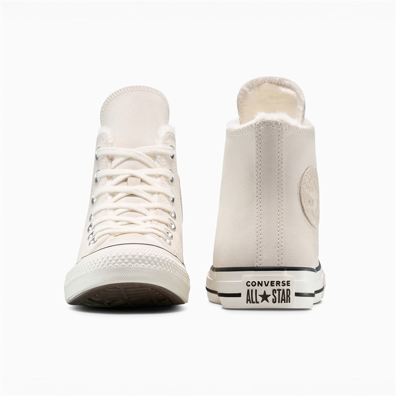 Converse Dames Chuck Taylor All Star Hi Cozy Suede Sneakers Light Dune/Egret/Egret - Afbeelding 3