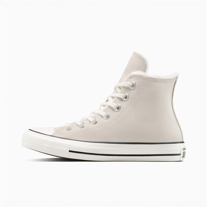 Converse Dames Chuck Taylor All Star Hi Cozy Suede Sneakers Light Dune/Egret/Egret - Afbeelding 5