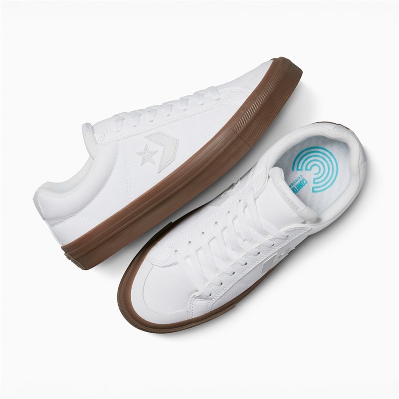 Converse Heren Sport Casual Sneakers Wit/Barely Grey/Gum - Afbeelding 4