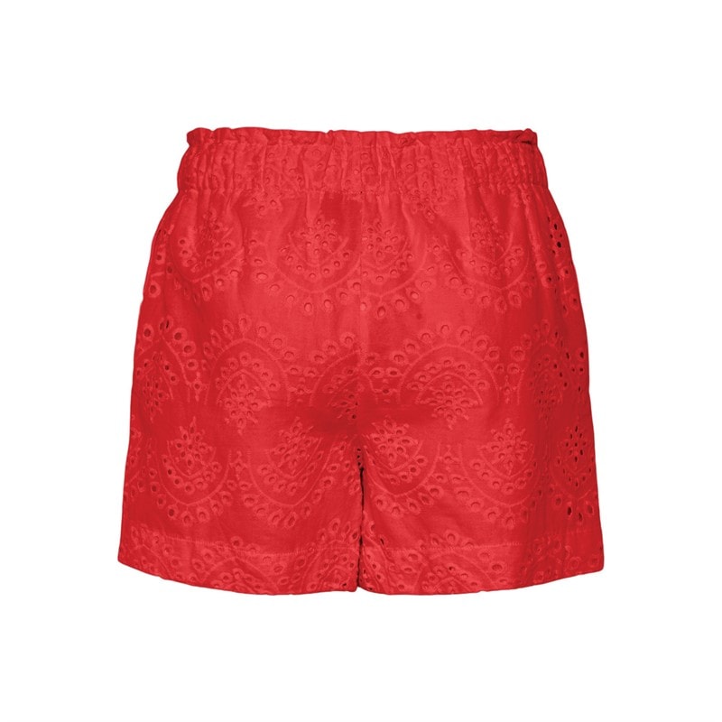Pieces Damen Vilde Kurze Hose Mohnrot - Bild 2