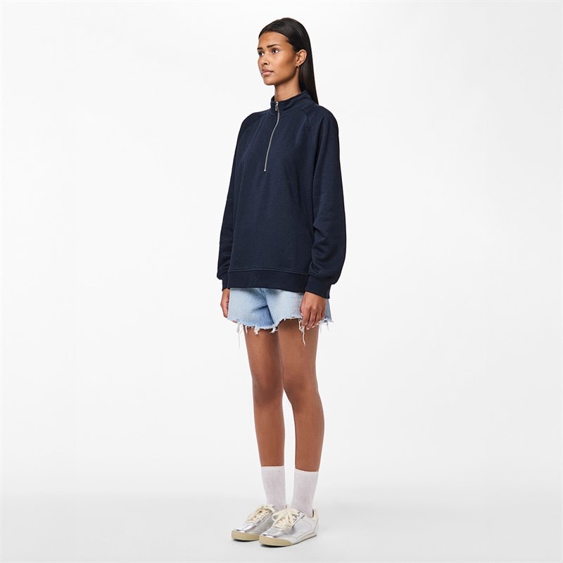 Pieces Damen Chilli Halb Reißverschluss Pullover Sky Captain - Bild 2