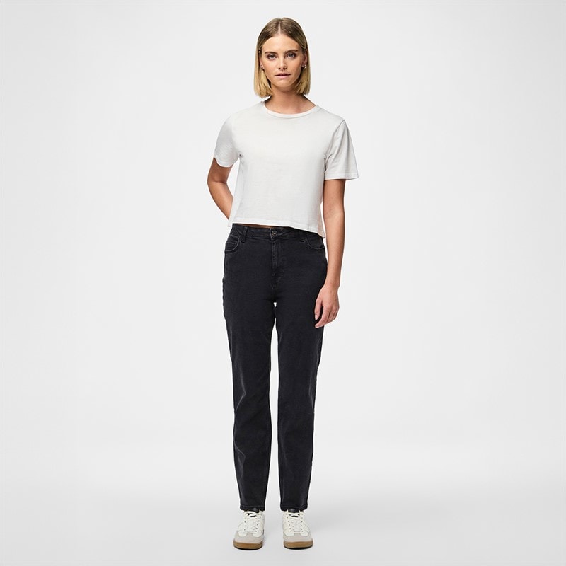 Pieces Damen Kesia Mom Jeans Black Denim - Bild 2