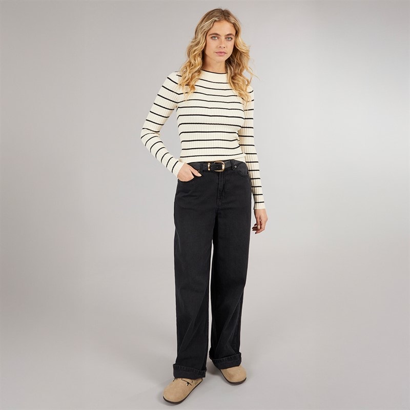Pieces Pull Crista col rond en tricot Femme Birch - Image 3