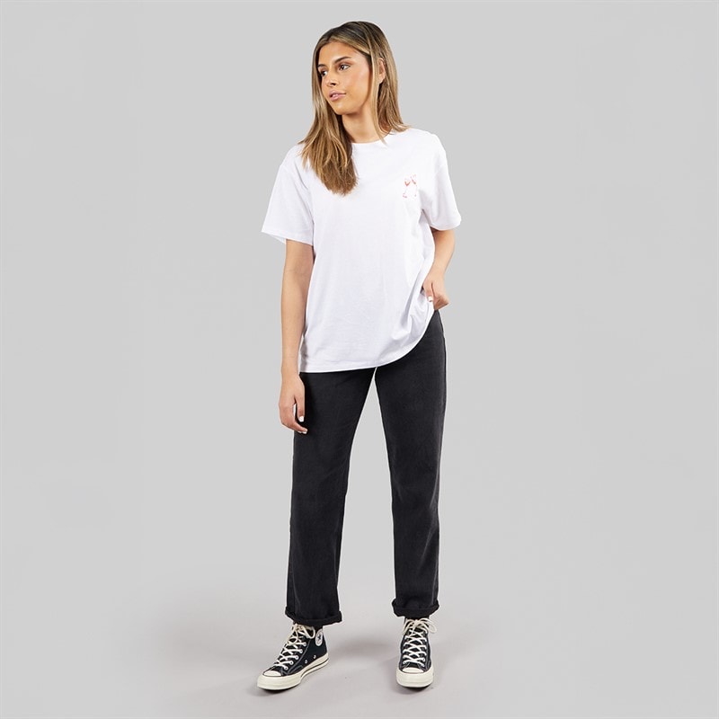 Pieces T-shirt graphique oversize Femme White Wine - Image 4
