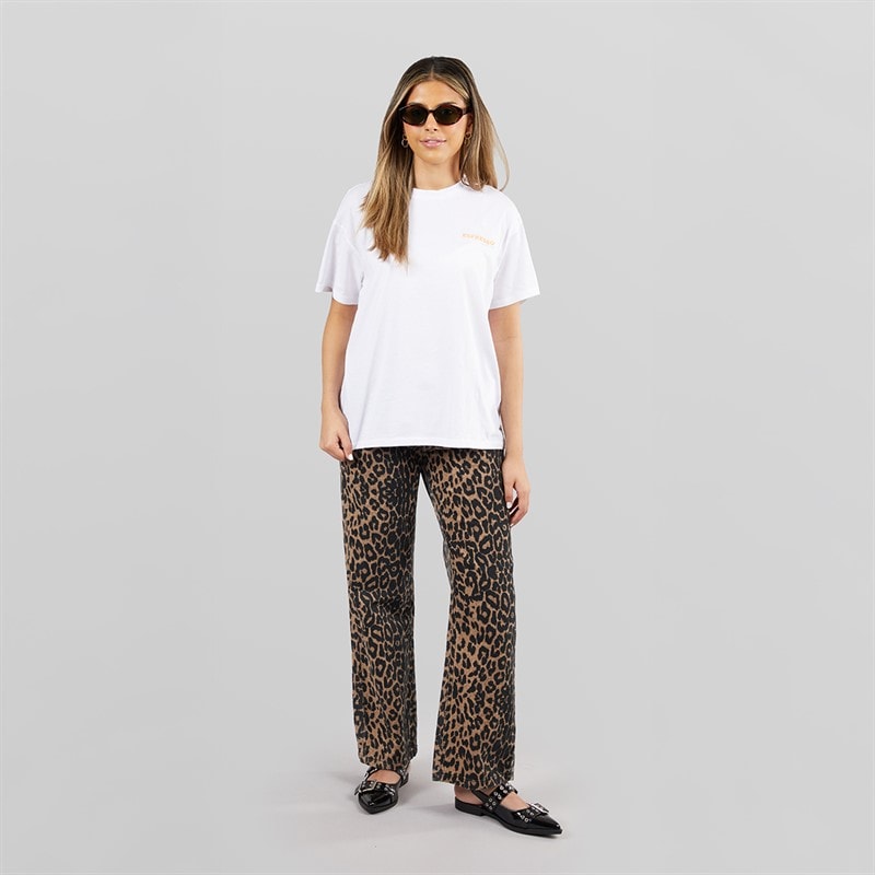 Pieces Dames Oversized Grafisch T-shirt Wit Espresso wit Espresso - Afbeelding 4