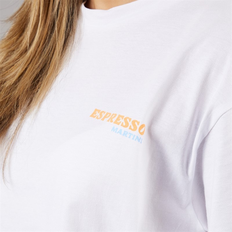 Pieces Dames Oversized Grafisch T-shirt Wit Espresso wit Espresso - Afbeelding 5