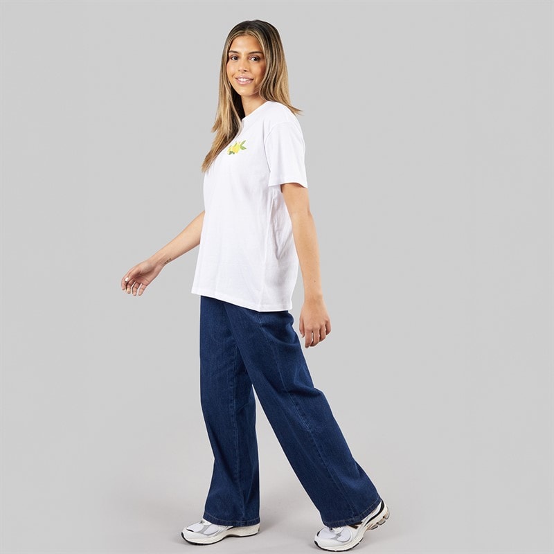 Pieces T-shirt graphique oversize Femme White Lemon - Image 4