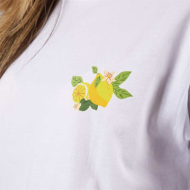 Pieces T-shirt graphique oversize Femme White Lemon - Image 5