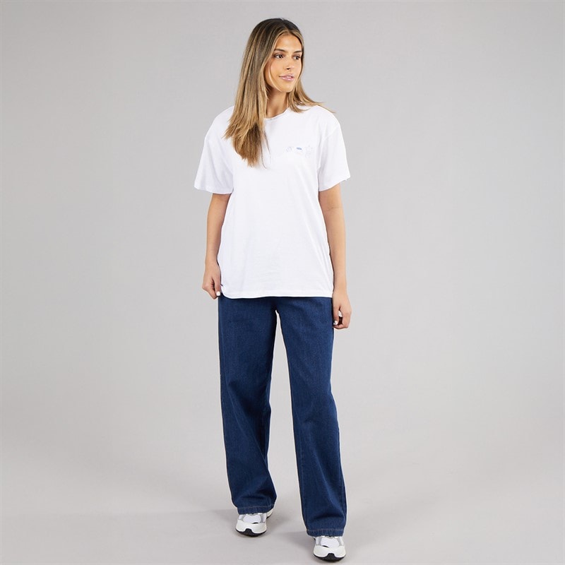 Pieces o kroju oversized T-shirt z grafiką dla niej kolor White Coffee – zdjęcie  4