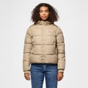 Pieces Damen Janni kurze Daunenjacke Silver Mink