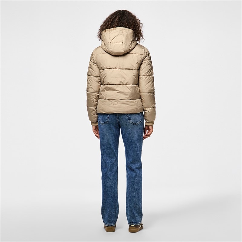 Pieces Damen Janni kurze Daunenjacke Silver Mink - Bild 2