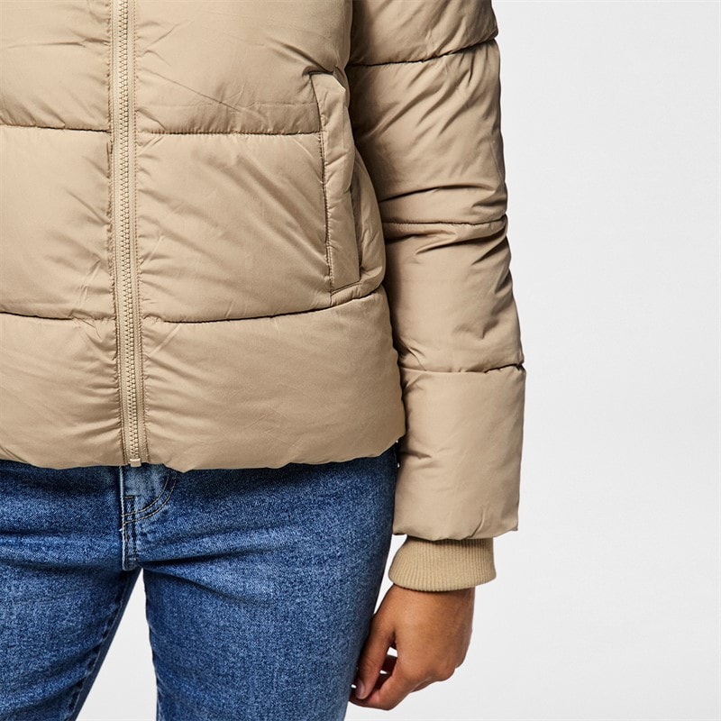 Pieces Damen Janni kurze Daunenjacke Silver Mink - Bild 3