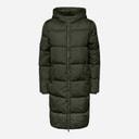 Pieces Dames Janni Lange Puffer Jas Forest Night