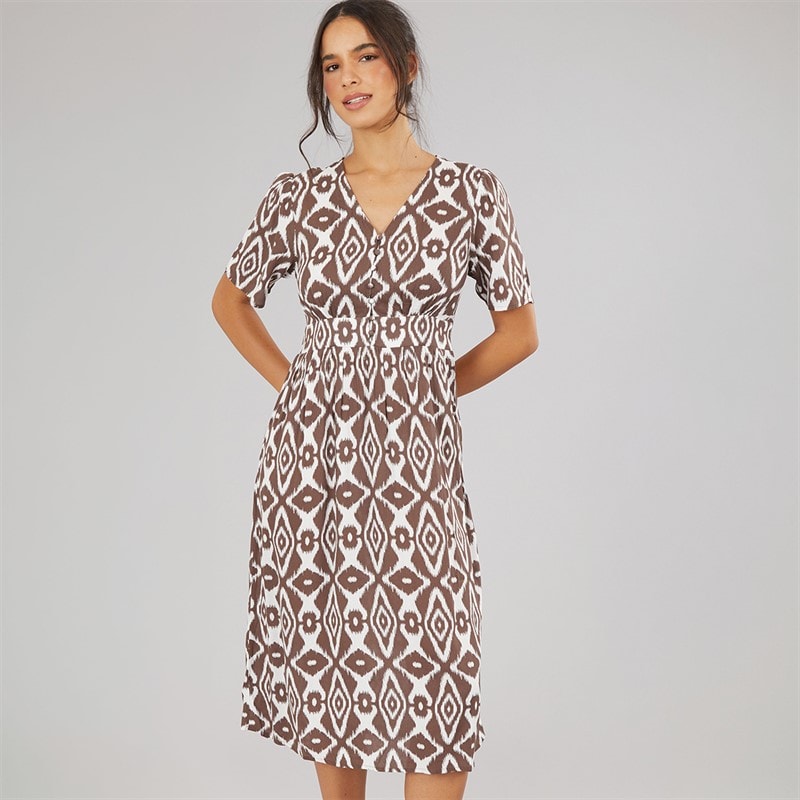 Pieces Damen Tala Midi Kleid Cloud Dancer - Bild 1