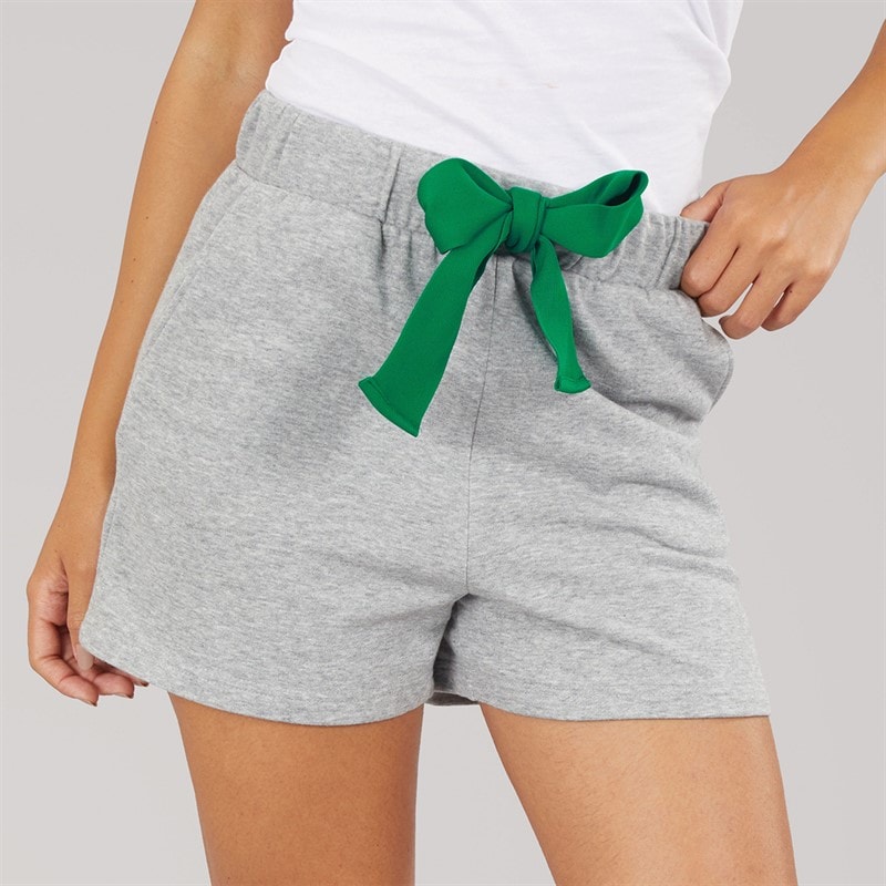 Pieces Damen Chilli String Shorts Light Grey Melange - Bild 3