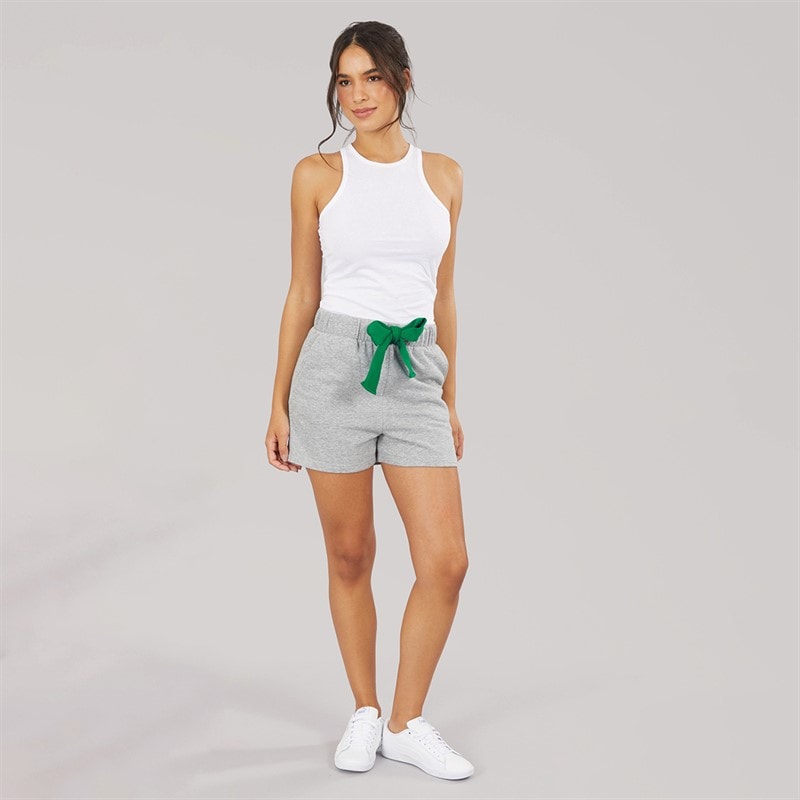Pieces Damen Chilli String Shorts Light Grey Melange - Bild 4