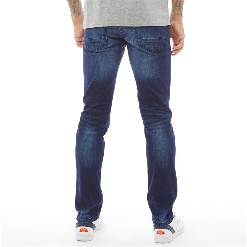 Crosshatch Jean Slim New Svelte Homme Délavé Foncé - Image 2