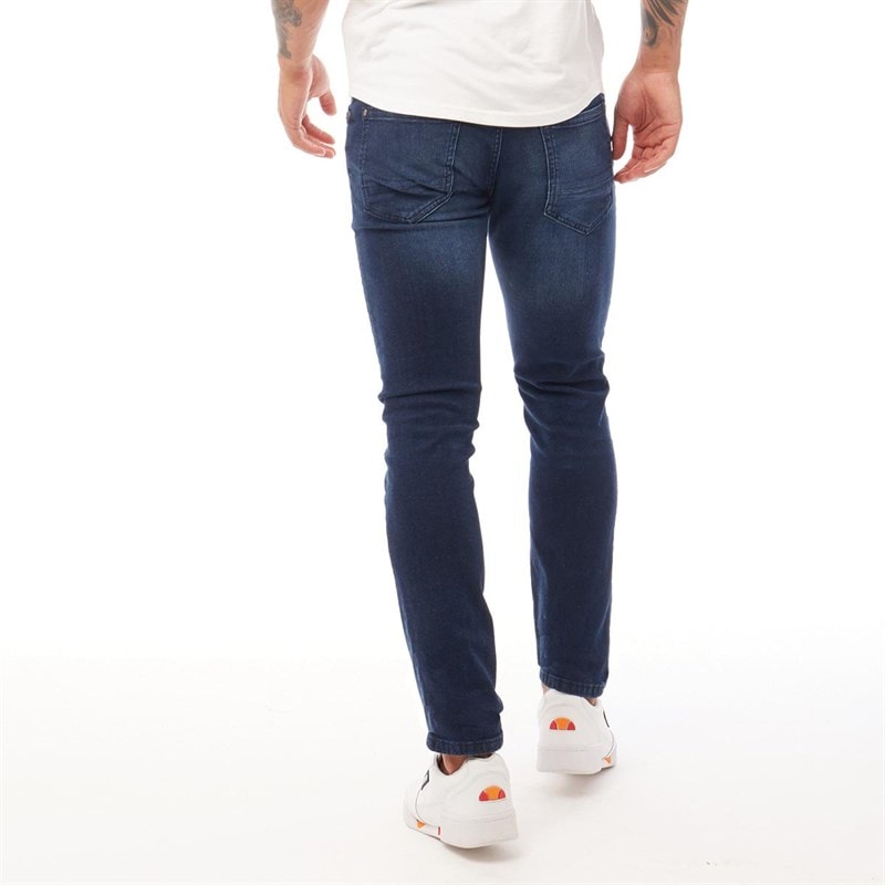 Crosshatch Herenslim Fit Jeans Donker Wassen - Afbeelding 2