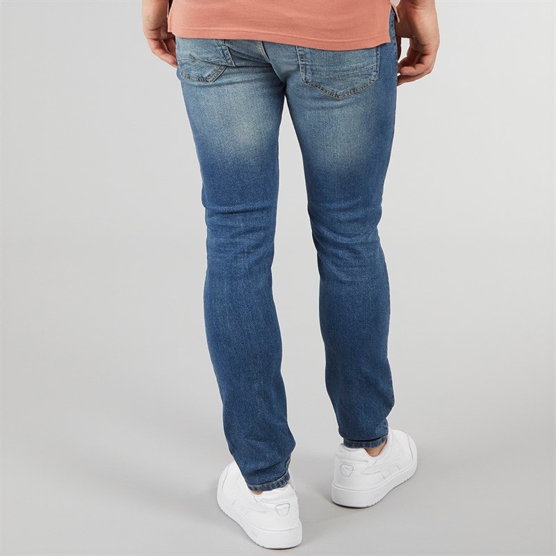 Crosshatch Heren Barbeck Slim Fit Jeans Stonewash - Afbeelding 3