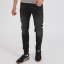 Crosshatch Heren Buraca Slim Jeans Gewassen Zwart