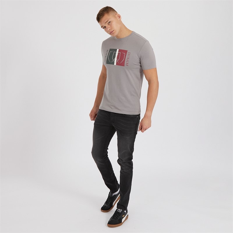 Crosshatch Jean Slim Buraca Homme Noir Délavé - Image 4