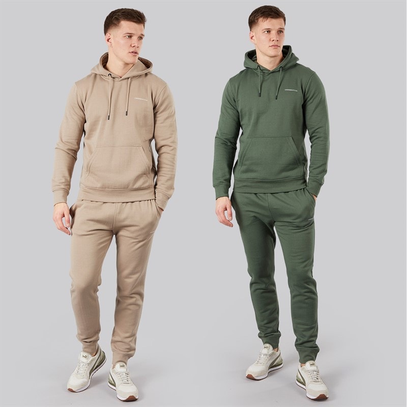 Crosshatch Heren Traymax Hoodie Kaki - Afbeelding 4
