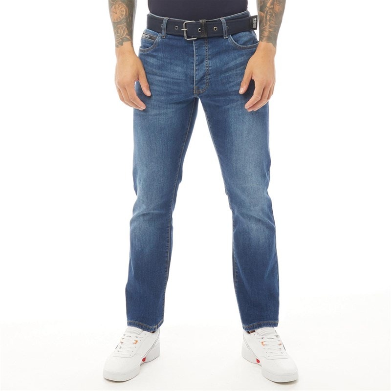 Crosshatch Jean's Homme Coupe Droite Stone Wash - Image 3