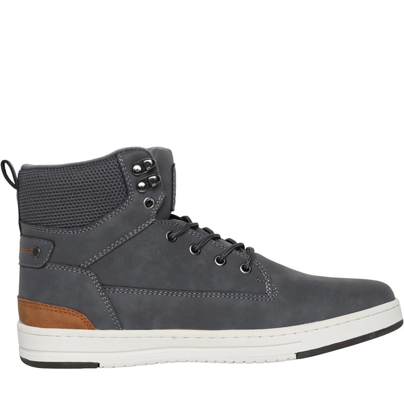 Crosshatch Herren Staiger High-Top Sneaker Grau - Bild 5