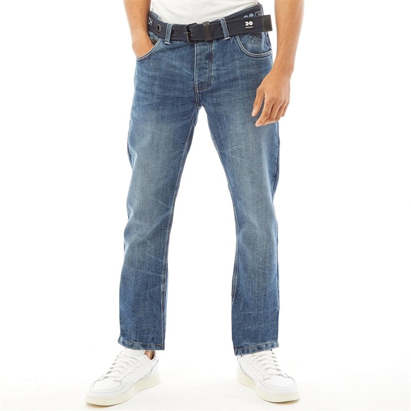 Crosshatch Jeansy o kroju „straight fit” dla niego kolor Stone Wash – zdjęcie  3