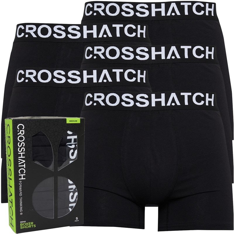 Crosshatch Herren Astral Boxershorts Schwarz