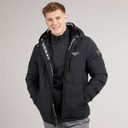 Crosshatch Heren Pittsburgh Gevoerde Hoodie Jacket Zwart