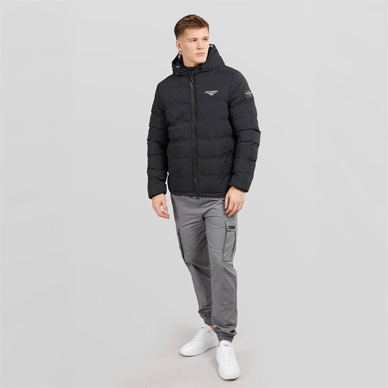 Crosshatch Heren Pittsburgh Gevoerde Hoodie Jacket Zwart - Afbeelding 4