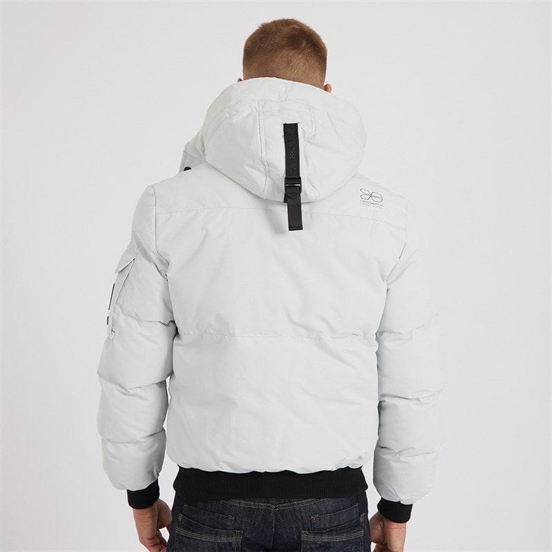 Crosshatch Heren Milwaka Jas met Bontrand en Capuchon Klei - Afbeelding 2
