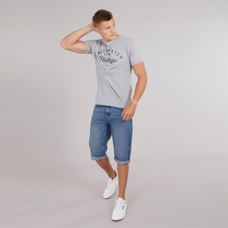 Crosshatch T-Shirts Herren Mantore 5er-Pack bedruckt sortiert - Bild 2