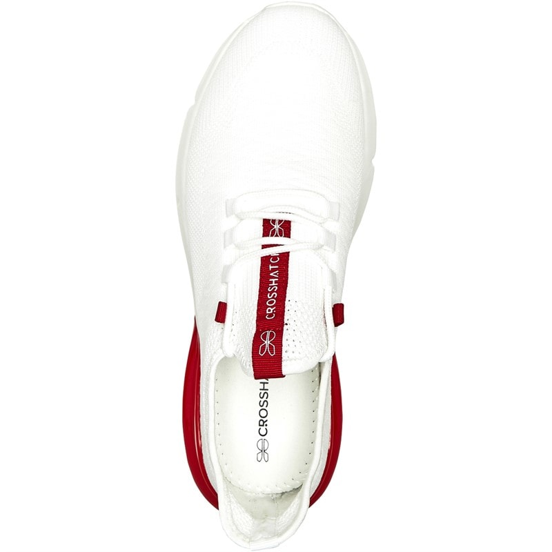 Crosshatch Sneakers Heren Smitlay Wit/Rood - Afbeelding 4